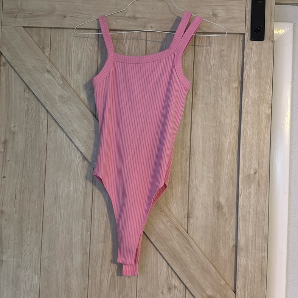 GB size medium bubble gum pink onesie tank